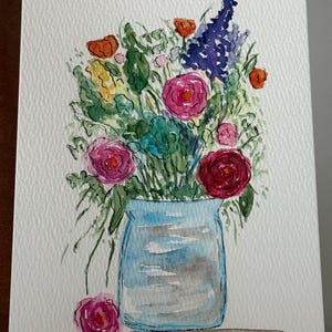 Cartão pintado à mão em aquarela | Para todas as ocasiões | Agradecimento ao professor | Pensando em você