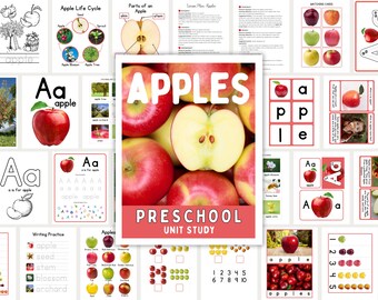 Apple Unit Study, Preschool Homeschool Printables, Homeschool Learning Materials, Homeschool Unit, Montessori, Preschool Curriculum