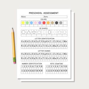 Preschool Assessment + Flashcard BUNDLE