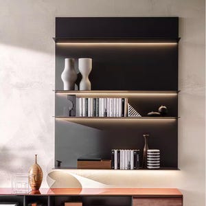 Illuminated Floating Wall Shelf with LED Lights – Customizable Smart Shelving