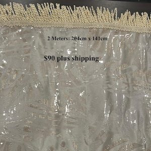 Easy Clean Beige and Gold Plastic Tablecloth with Lace Embroidery