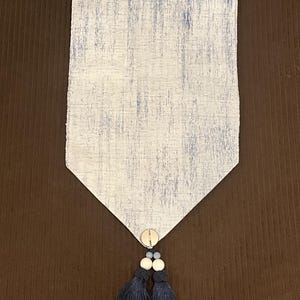 Handcrafted Blue and White Table Runner