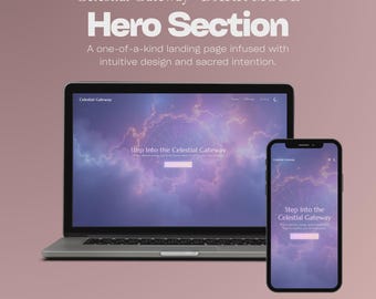 Custom Hero Section | Intuitive Web Design | Landing Page Header Template | Celestial Website Banner | HTML & CSS Landing Page Design