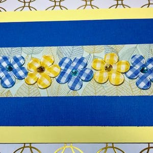 Handgemaakte bloemenbedankkaart, handgemaakte wenskaarten voor alle gelegenheden met gratis envelop en een gratis geurkaars