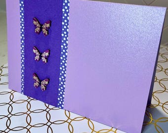 Beautiful Butterfly Greeting Blank Card, butterfly Greeting Card, blank butterfly Notecards, Birthday Wishe, BirthdaysEmbossed Birthday Card