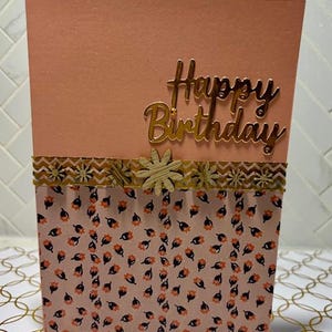 Happy Birthday Flower Card, Handmade Happy Birthday 3D Card, 3D floral greeting card for best mom birthday present, Floral Greeting Card