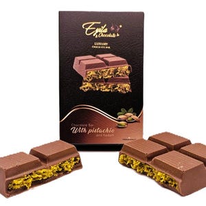 Indulgent EYILA DUBAI Chocolate Bar with Pistachio and Crispy Kadaifi - 195g
