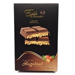 Indulgent EYILA DUBAI Chocolate Bar with Hazelnut and Crispy Kadaifi - 195g