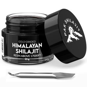 Organic Himalayan Shilajit Resin, Sundried Shilajit Pure Resin, Authentic Altai Shilajit, Fulvic Acid, Energy Booster, Men&#39;s Health, 30 Gram