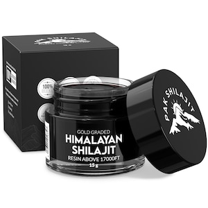 Pure Himalayan Shilajit Soft Resin, Organic, Extremely Potent, Fulvic Acid Energy Booster Sundried  Lab Tested Organic Shilajit 15 Grams