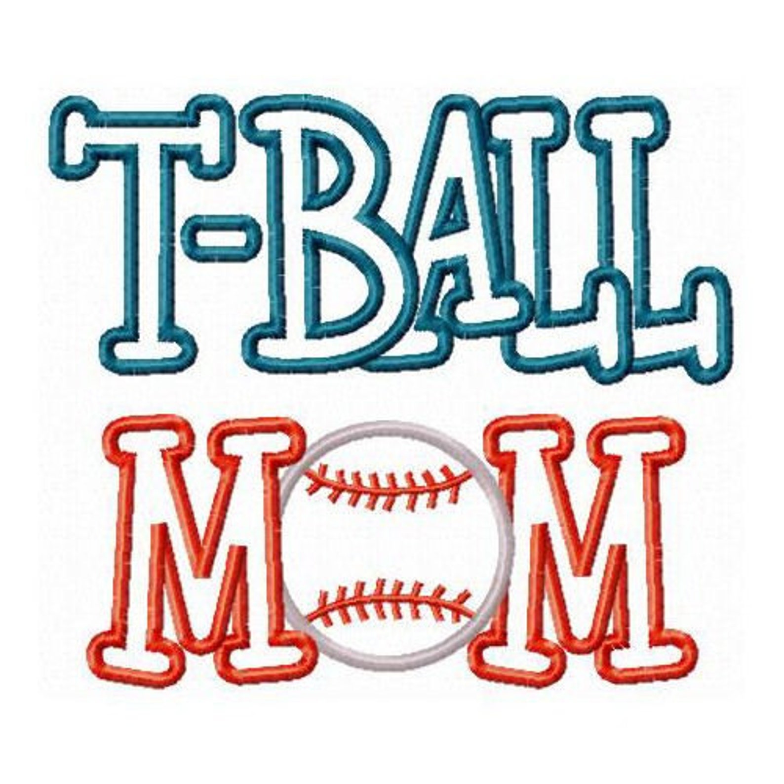 Instant Download T Ball Mom Embroidery Machine Applique Etsy