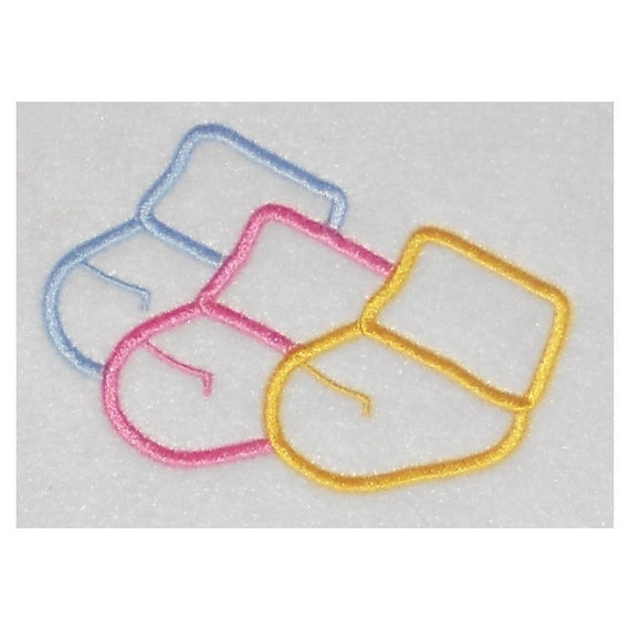 Instant Download Baby Socks Embroidery Machine Applique Etsy
