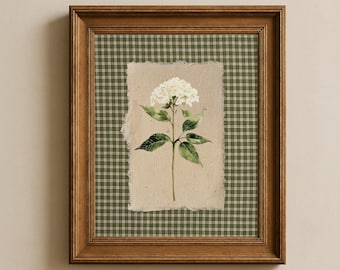 Hydrangea print, Watercolor floral wall art, Cottagecore flower art (Digital Download)