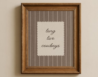 Cowboy nursery art, Long live cowboys print, Western wall art digital download