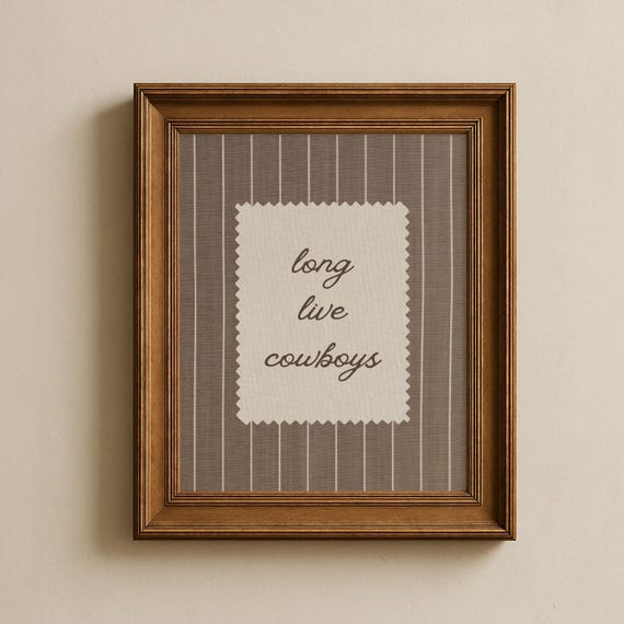 Cowboy nursery art, Long live cowboys print, Western wall art digital download