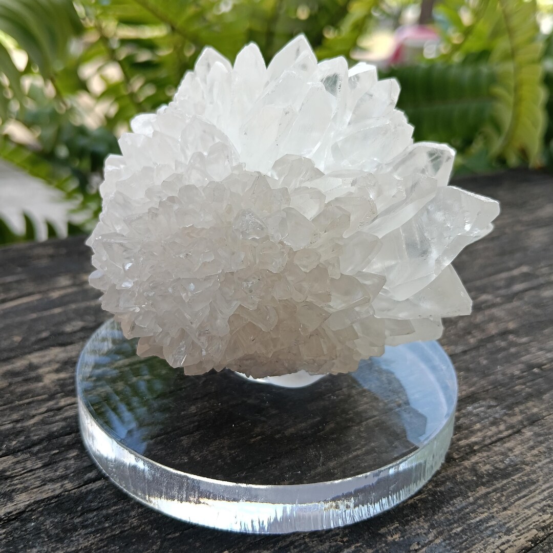 Indonesia Calcite Druzy, Sparkling Crystal Healing Stone With Stand ...