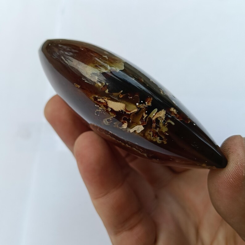 Pierre Opale De Feu Mexicaine Cœur Orange 96,2 Carats - Pierre De Laboratoire, Excellente Coupe