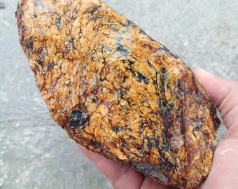 879 gr Indonesia Sumatra Amber Black Brown Rough Raw Stone Gemstone