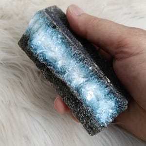 480 gr Blue Ice Glacierite Rare Mineral Specimen High End Jewelry Making,Blue Ice Crystal,Stone Rough Raw Gemstone 1