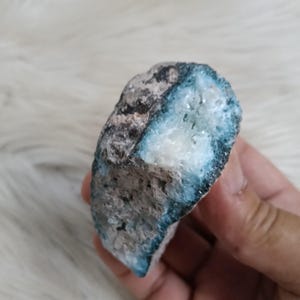 196 gr Blue Ice Glacierite Rare Mineral Specimen High End Jewelry Making,Blue Ice Crystal,Stone Rough Raw Gemstone 26