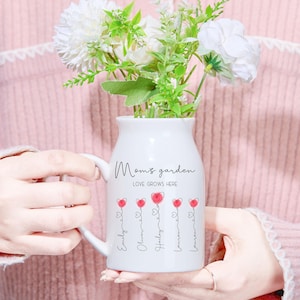 Mothers Day Gifts,Personalised Vase,Nanny Gifts,Gifts For Her,Grandma Gifts,Ceramic Vase,Nan Gifts,Custom Flower Vase,Nanny Vase Garden Vase