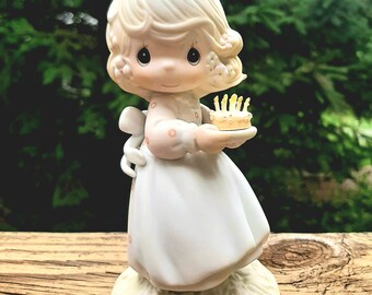 Precious Moments Samuel Butcher Enesco  Vintage 1990  Figurine "May Your Birthday be a Blessing"  with orig box foam and tags