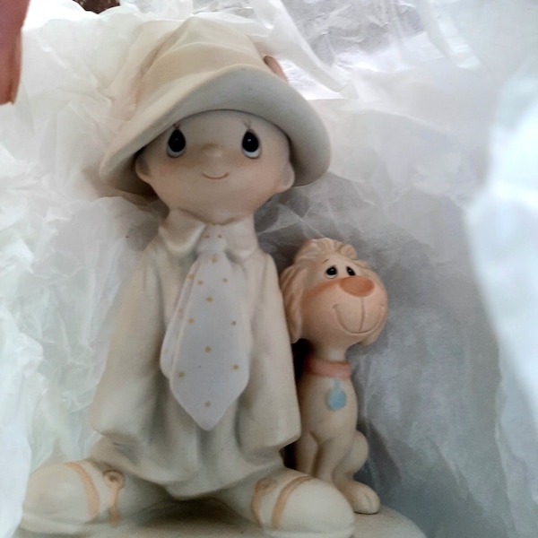 Precious Moments Sam Butcher Enesco Vintage 1980 "To A Special Dad" NIB Orig Box Tags Pkg Artist SIgned Jonathan & David