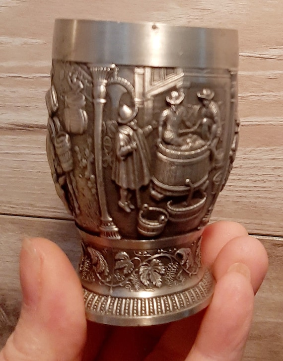 SKS Zinn 95% Pewter Small Goblet Toothpick Holder West Germany SKS