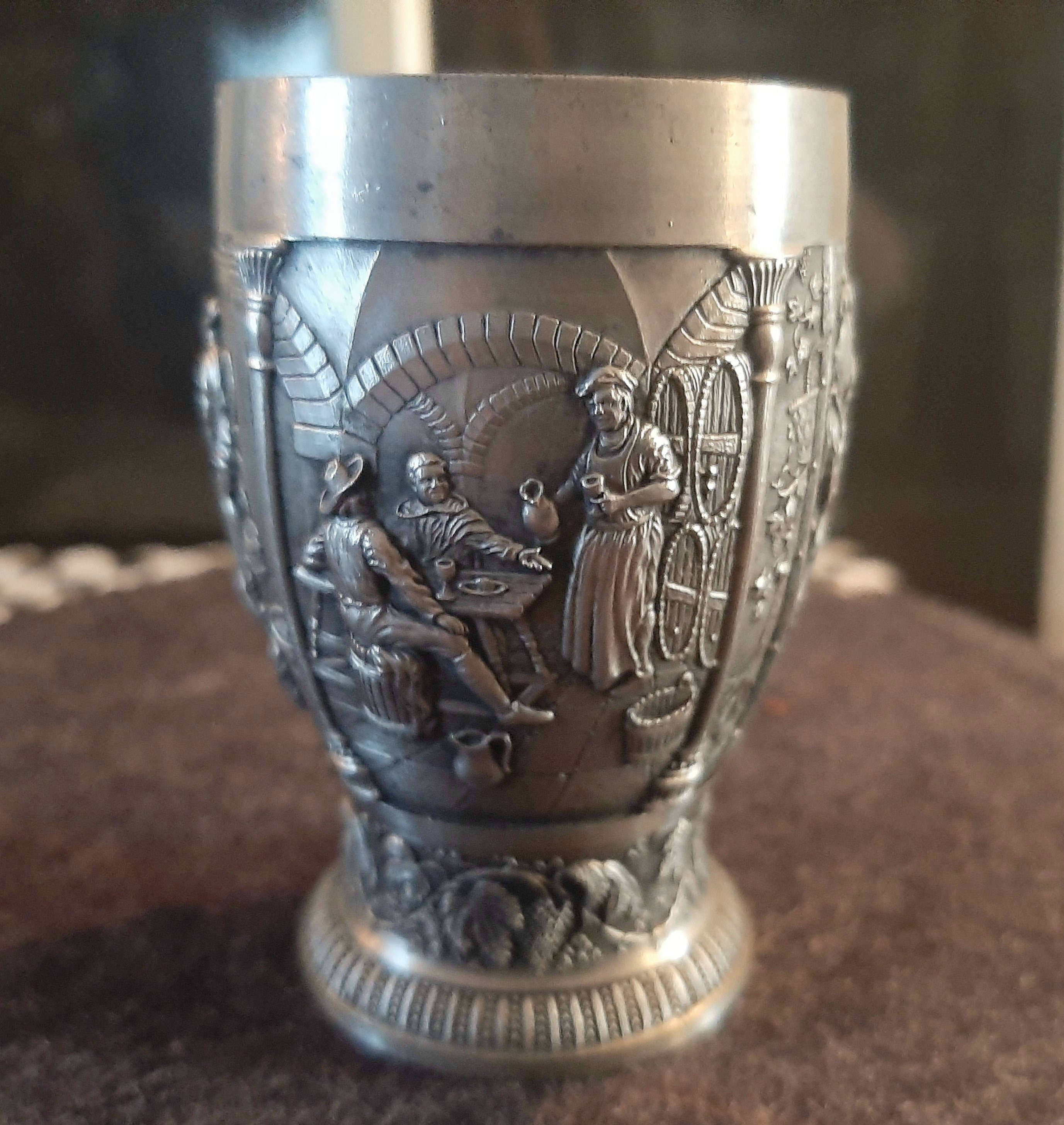 SKS Zinn 95% Pewter Small Goblet Toothpick Holder West Germany SKS