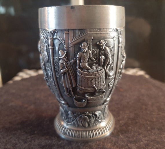 SKS Zinn 95% Pewter Small Goblet Toothpick Holder West Germany SKS