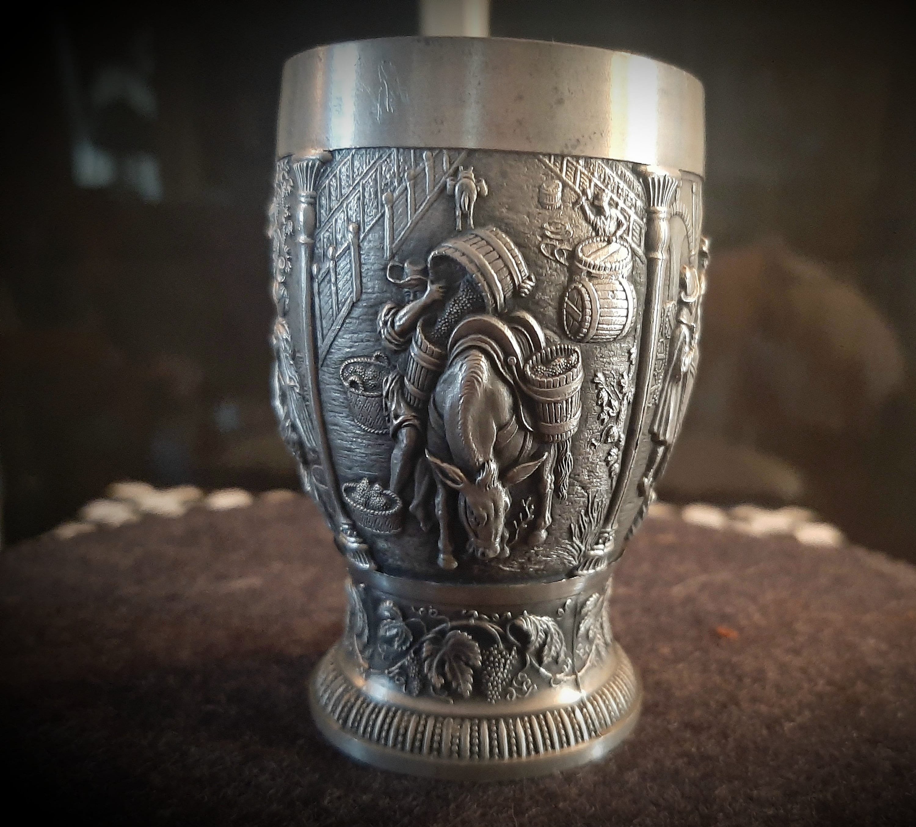 SKS Zinn 95% Pewter Small Goblet Toothpick Holder West Germany SKS