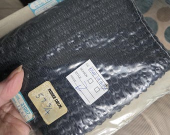 ANTIK Fransk Gimp Svart Houles-Paris Orig Paket Gammalt Lager 57 yds Återanvändbar Dekoration Lampskärmslist Hantverkskudde