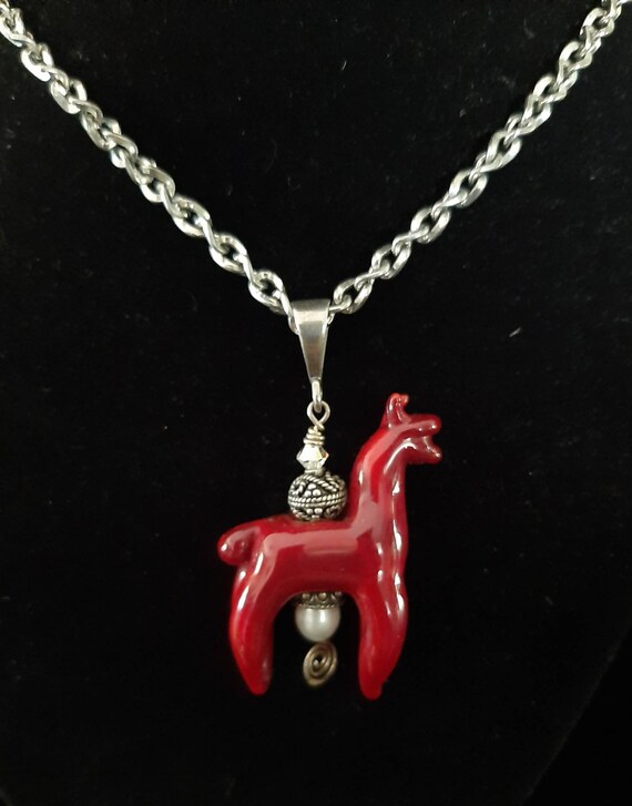 Vintage Venician Blown Glass Art Glass Alpaca Llam