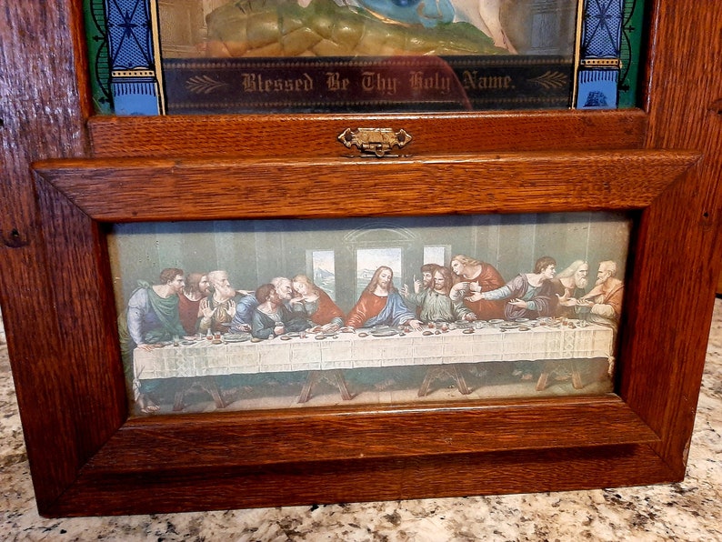 Last Rites Jesus Shadowbox Framed Shrine Antique Religious Vintage ...