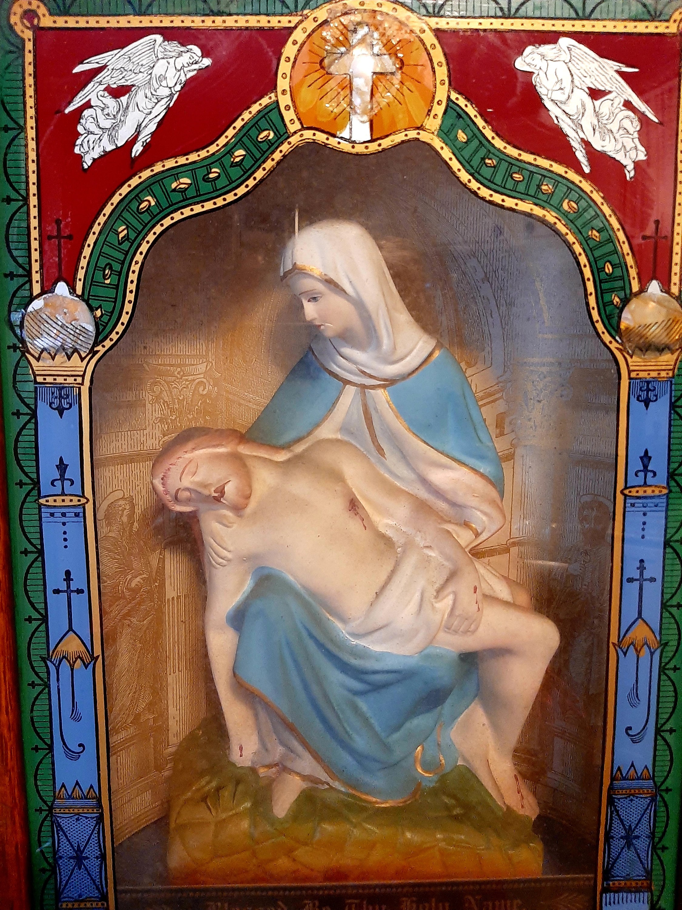 Last Rites Jesus Shadowbox Framed Shrine Antique Religious Vintage ...