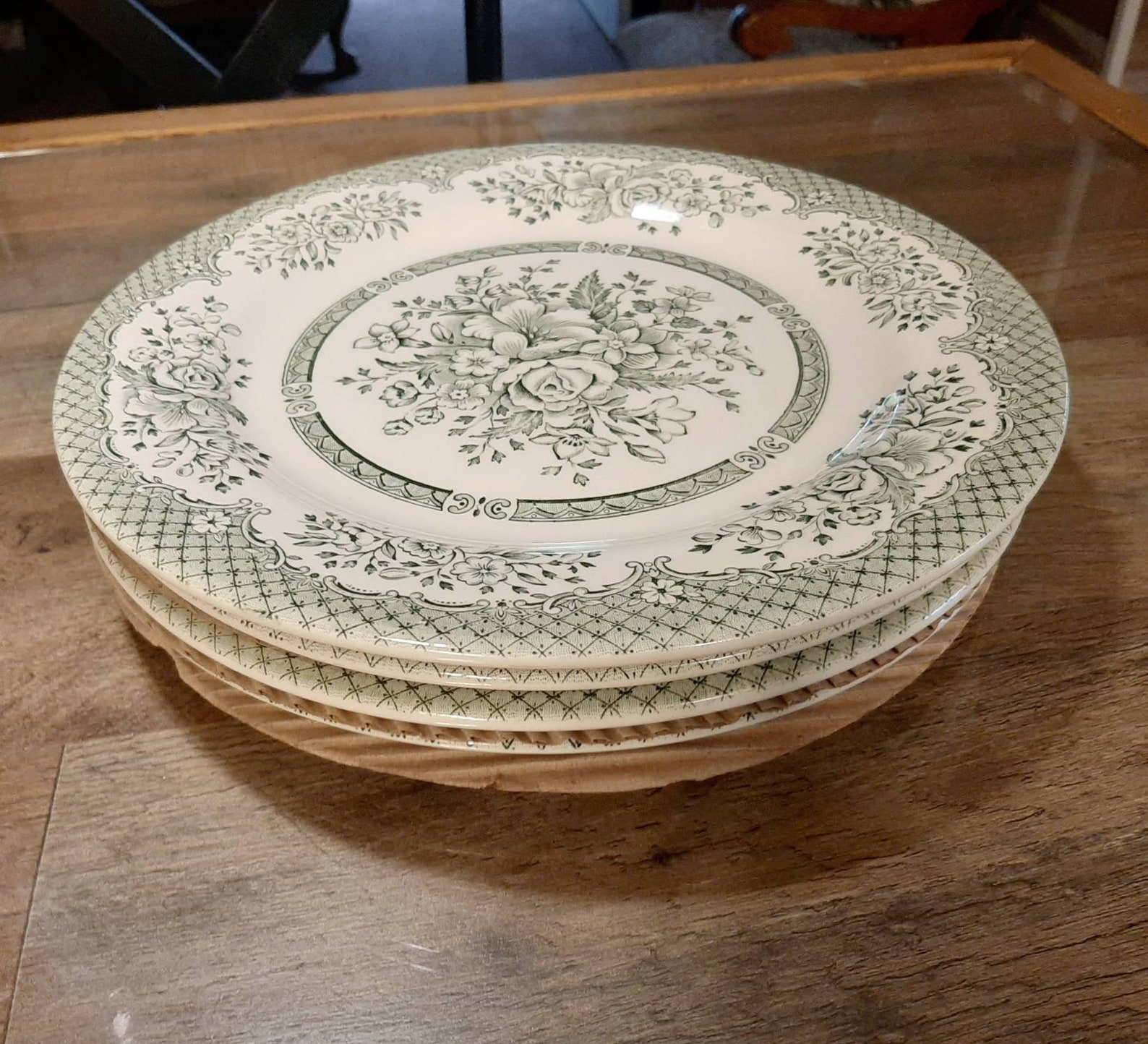 4 Vintage Dinner Plates Made in England Genuine Hand Etsy