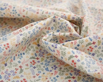 Waterproof Fabric | “Season of Flowers” Floral Cotton Fabric with TPU Lamination, 110cm (43") Wide, Made in Korea by the Yard (TPU-983392)