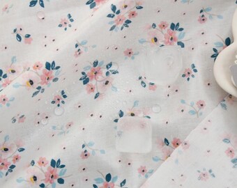 Waterproof Fabric | “Delight” Floral Print 100% Cotton with TPU Lamination, 110cm (43”) Wide, Made in Korea by the Yard (TPU-983165)