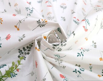 Waterproof Fabric | “Wildflower” Floral Print 100% Cotton with TPU Lamination, 110cm (43”) Wide, Made in Korea by the Yard (TPU-988122)