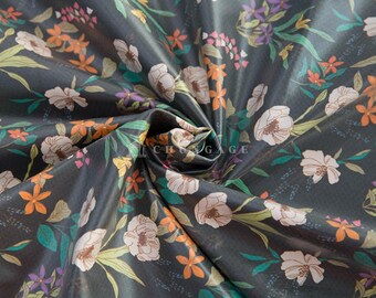 Waterproof Fabric | “Secret Garden” Floral Print 100% Cotton with TPU Lamination, 110cm (43”) Wide, Made in Korea by the Yard (TPU-989681)