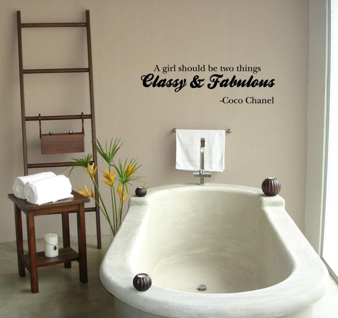 Classy & Fabulous Coco Chanel Wall Decal Lettering Quote Art 