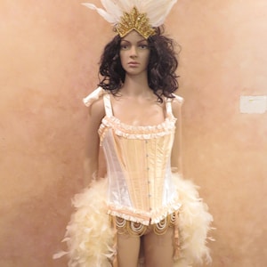 Venetian Carnival Victorian Marie Antoinette Costume Dress French Quarter Mardi Gras Gown & Matching Luxury Headpiece