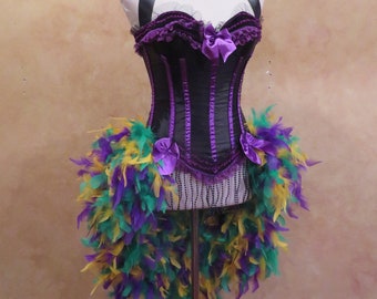 Voodoo Priestess Mardi Gras Masquerade Party Dress Circus Carnival Queen Clown Parade Showgirl Costume Dress with Top Hat