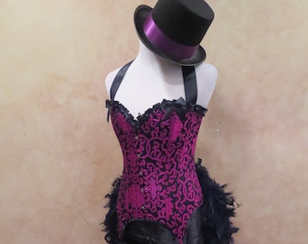 Cabaret Burlesque Ring Leader Costume Drag Queen Masquerade Party Showgirl Top Hat Costume Plus Sized