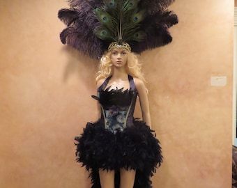 Karneval Königin Karneval Showgirl Kopfschmuck Kostüm Korsett Kleid