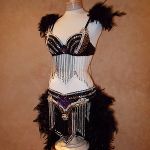 Vintage Carnival Samba Mardi Gras Gatsby Flapper Moulin Rouge Masquerade Ball Costume Burlesque Showgirl Ring Leader Circus Sequin Outfit