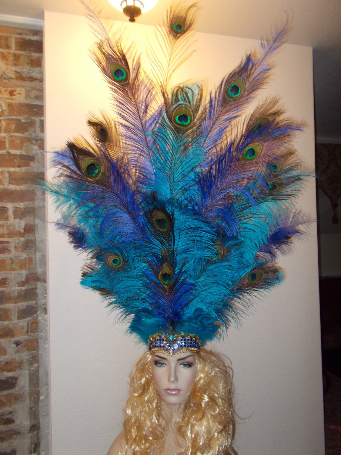 Authentic Samba Carnival Showgirl Costume Peacock Feather Etsy