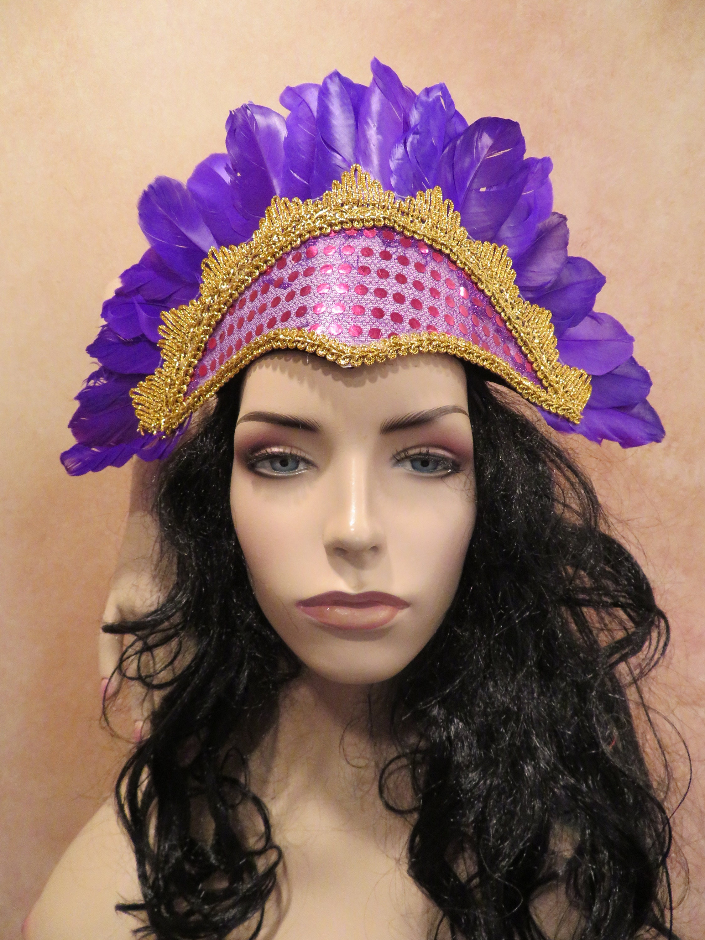 Caribbean Carnival Parade Headwear Showgirl Headpiece Top | Etsy