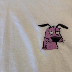 Courage the Cowardly Dog Embroided T-shirt