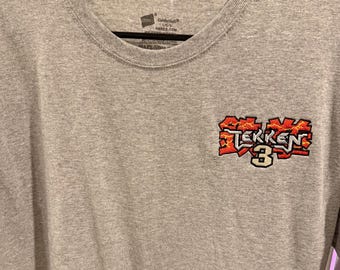 Tekken 3 Logo Embroidered T Shirt
